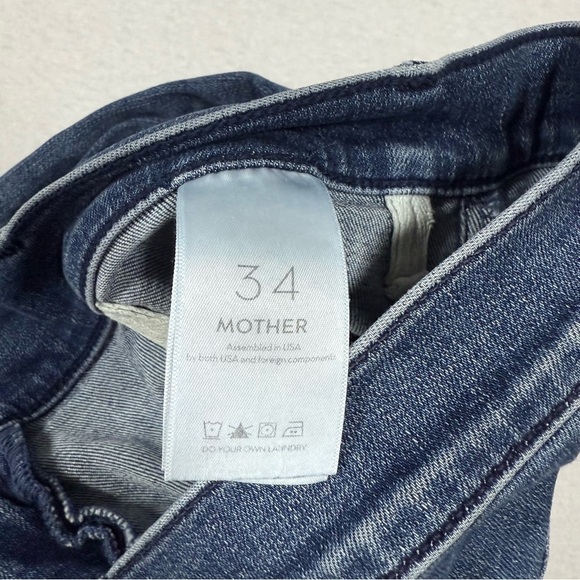 Mother Hustler Patch Pocket High Waist Ankle Fringe Jeans NEW WITHOUT TAGS sz 34 - Picture 11 of 14